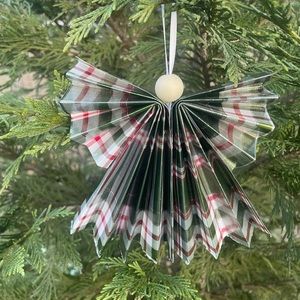 Handmade Plaid Angel Christmas Ornaments Set of 3- No Offers